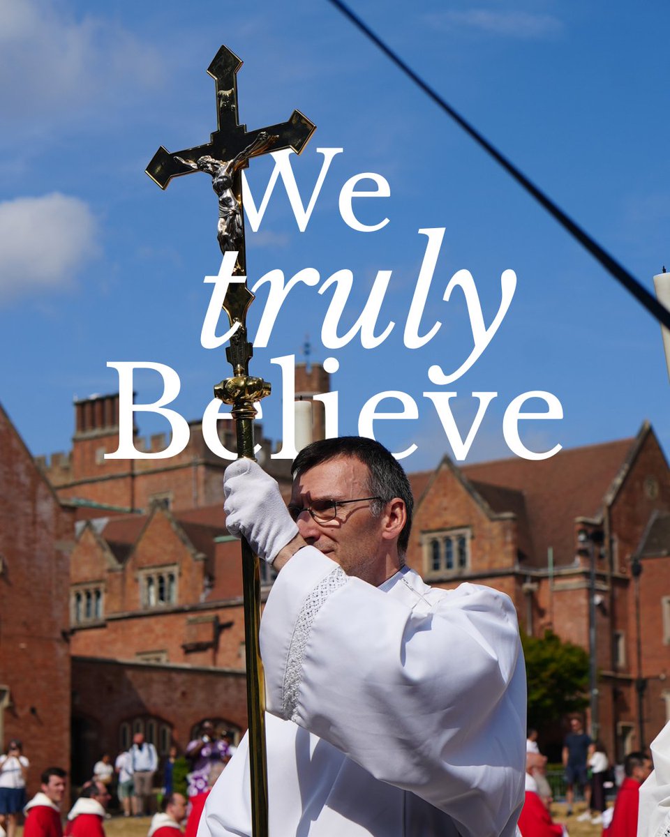 OscottCollege's tweet photo. It was a great honour and joy to host the @WeBelieveFest again this year. The grounds of our seminary saw approximately 2,500 people - families, clergy, religious, poets, artists, priests, and of course our own seminarians - gathering to celebrate in this festival of Catholic life.