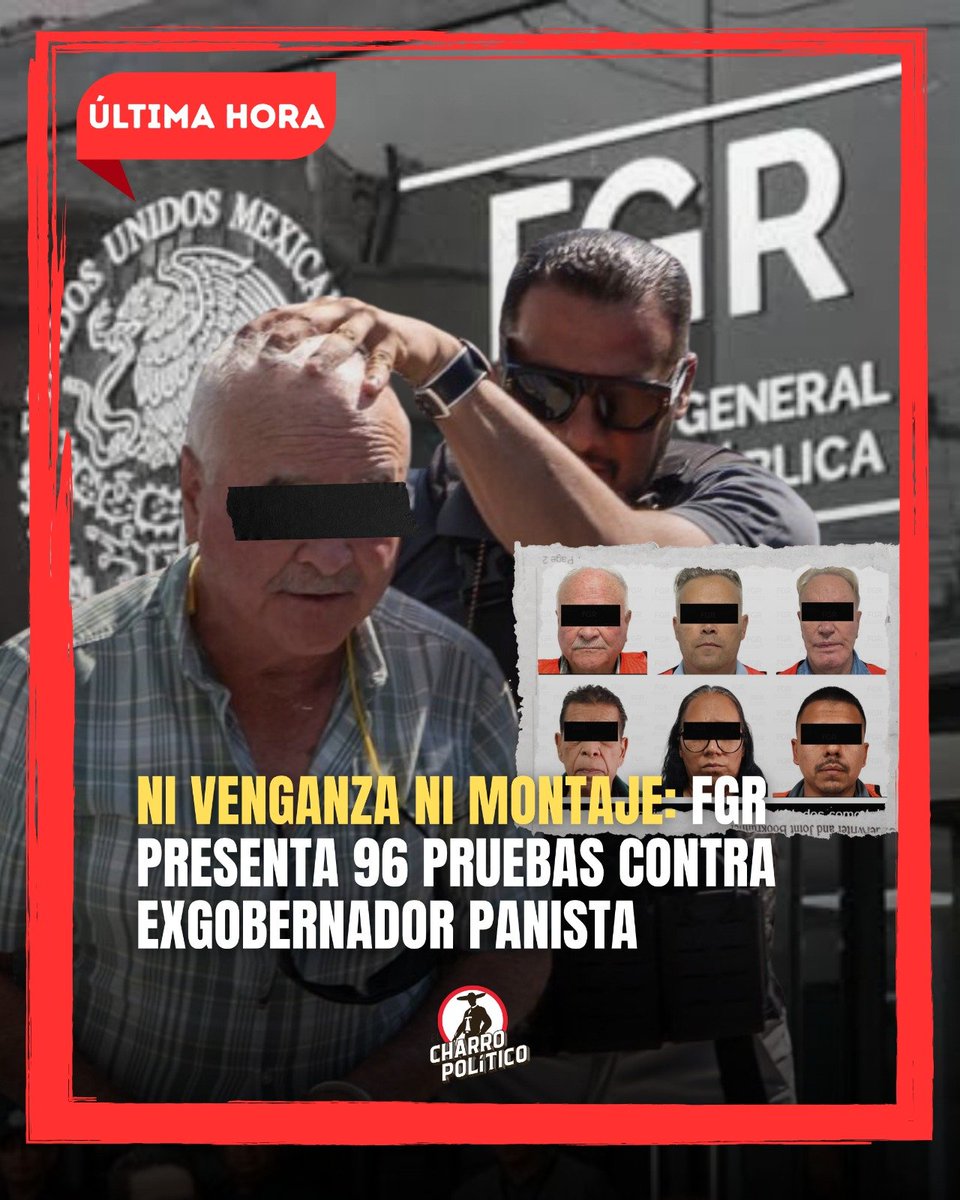 CharroPolitico's tweet photo. ⚖️ NI VENGANZA NI MONTAJE: FGR PRESENTA 96 PRUEBAS CONTRA EXGOBERNADOR PANISTA

La FISCALÍA GENERAL DE LA REPÚBLICA ⚖️ aseguró que el proceso contra el exgobernador panista Ernesto Ruffo Appel está respaldado por 96 datos de prueba, rechazando las acusaciones de una supuesta persecución política impulsadas por dirigentes del PRIAN. 🚨

⛽ La investigación comenzó tras el hallazgo de 33 ferrotanques abandonados en Coahuila, lo que permitió reconstruir una presunta red de contrabando de hidrocarburos por ferrocarril. Entre las evidencias figuran dictámenes periciales, análisis financieros, documentos aduanales, registros ferroviarios, cartas porte y pruebas corporativas que apuntan a un posible daño al erario superior a 4 mil millones de pesos. 💰📑

🏛️ La presidenta Claudia Sheinbaum reiteró que el caso no responde a intereses políticos, sino a una investigación sustentada en abundante evidencia. Además, recordó que no solo está involucrado Ernesto Ruffo, sino al menos otras ocho personas presuntamente relacionadas con la red de contrabando de combustible, lo que refuerza que se trata de una indagatoria sobre una estructura criminal y no contra un solo personaje.

⚖️ Mientras algunos representantes del viejo régimen insisten en hablar de "persecución", las autoridades sostienen que los expedientes se sostienen con pruebas, no con discursos. La presunción de inocencia permanece vigente, pero también el principio de que nadie debe estar por encima de la ley. 🇲🇽

📲 ¿Crees que las investigaciones deben llegar hasta las últimas consecuencias, sin importar el partido político? Comparte esta información y deja tu opinión en los comentarios.

#FGR #ErnestoRuffo #Huachicol #ClaudiaSheinbaum #Justicia #México #4T #PAN #Política #Contrabando ⛽⚖️🇲🇽