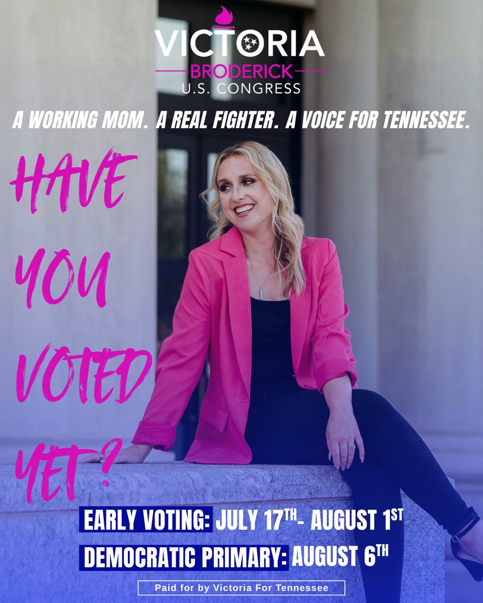 Victoria4Tn's tweet photo. As a rural, working-class mom, I know what everyday Tennesseans are going through because I live it. That’s why I’m running for Congress - to fight for affordable healthcare, lower costs, safer communities, and to protect our freedoms. People over politics. 💙 https://t.co/Gk39BzI4LO