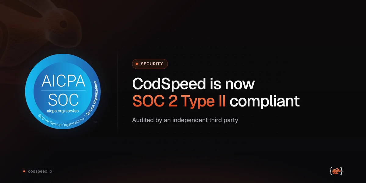 CodSpeed is now SOC 2 Type II compliant