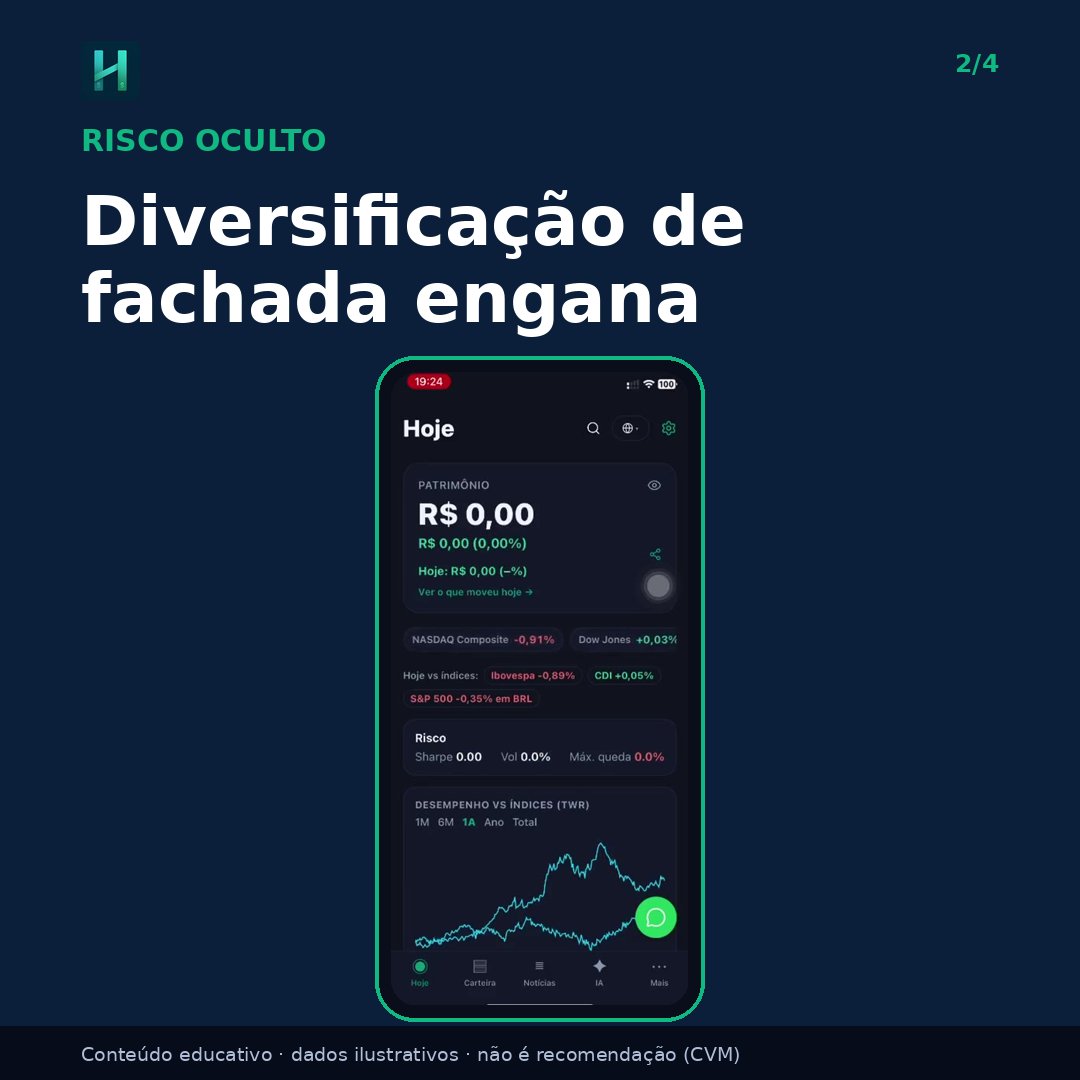 useholdwise's tweet photo. Sua carteira 'tá indo bem' ou você sabe por quê? 🤔
Diversificação de fachada engana: parece segura, mas o risco real só aparece na queda. Dá pra enxergar isso antes de sentir no bolso.

📲 Baixe o Holdwise: https://t.co/TyrX9Jcrgv https://t.co/xDQUfAoM7X