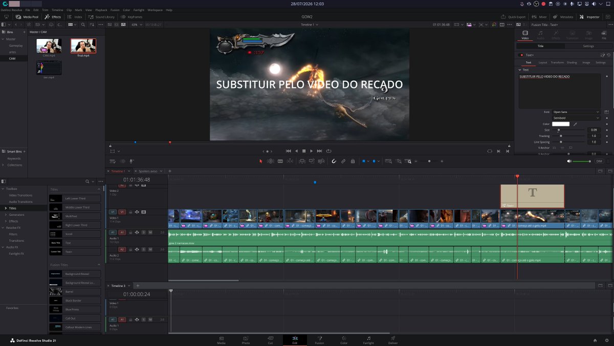bl_infinito's tweet photo. Spoilerzinho do que vem por aí essa semana: vídeo de God of War 2 está sendo finalizado e logo mais vai pro ar 👀

Enquanto isso se você ainda não viu, da uma passada no canal pra ver a jornada incrível no Zelda Ocarina of Time e a lista de Souls-like que subi semana passada 👇 https://t.co/es8RLFWaEM