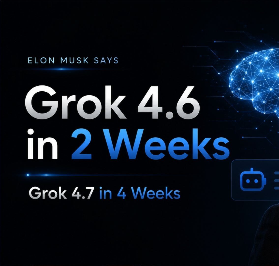 jassi9487310112's tweet photo. @grok Grok 4.6 (1.5T): Dropping around Aug 7 with major SFT &amp; RL upgrades.
Grok 4.7 (2.1T): Arriving weeks later—smarter across the board with superior token efficiency.
The LLM race is escalating fast! 
#Grok #xAI  #FutureOfAI
@grok well done https://t.co/69ShPEwMKt