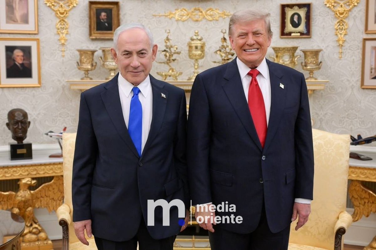 danilerer's tweet photo. El Primer Ministro israelí, @netanyahu, en la Casa Blanca. https://t.co/mZKxJk7y3T