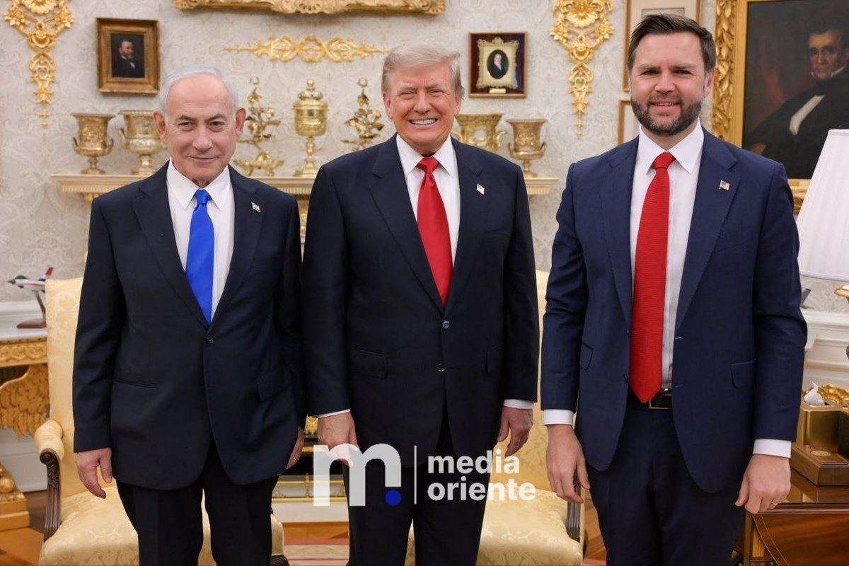 danilerer's tweet photo. El Primer Ministro israelí, @netanyahu, en la Casa Blanca. https://t.co/mZKxJk7y3T