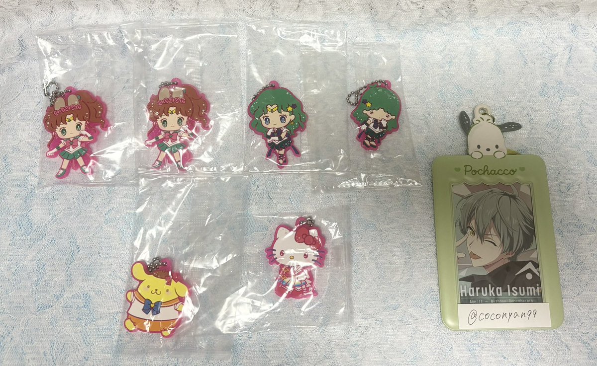 coconyan99's tweet photo. 【譲渡】 サンリオ セーラームーン コラボ ラバーマスコット ガチャガチャ 

譲) ジュピター ネプチューン ララ ポムポムプリン キティ

求) 各250円＋送料

＊初回様ツイフィ必読
＊郵送,PayPay等◎

お声がけお待ちしております◎ https://t.co/upywcoL3LW