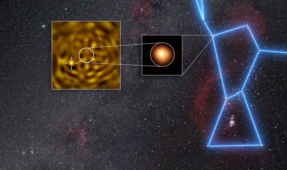 estelsiplanetes's tweet photo. Caçat!
Es confirma que el supergegant vermell Betelgeuse té un altre estel company, que té 2 o 3 cops la massa del Sol.
La troballa s'ha fet amb l'instrument SPHERE de l'observatori VLT de l'ESO a Xile.
https://t.co/Fo8TSOM1pY https://t.co/4GTxJgzjjb