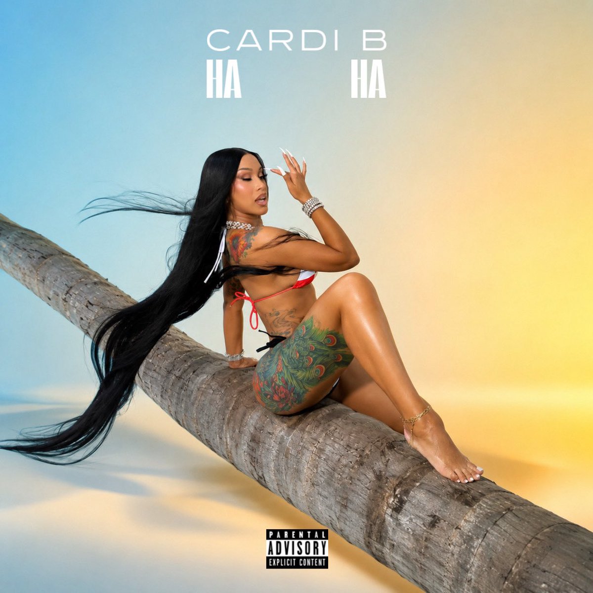 theecardiroom's tweet photo. Cardi B’s “Ha Ha” snippet has surpassed 2.5 MILLION likes and 11 MILLION views on TikTok in under 24 hours.

*Provisional cover art made by me https://t.co/3hTNiwDHEY