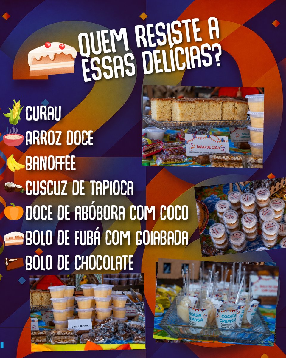 apcefsp's tweet photo. 🌽😋 Se a diversão já está garantida, imagine o cardápio!
A Festa Julina dos Aposentados da Apcef/SP preparou um verdadeiro banquete com comidas típicas para deixar o dia ainda mais especial.
➡️ Garanta seu ingresso: https://t.co/gWPTAypUwR
#ApcefSP #FestaJulina #Aposentados https://t.co/pesAGZwxxb
