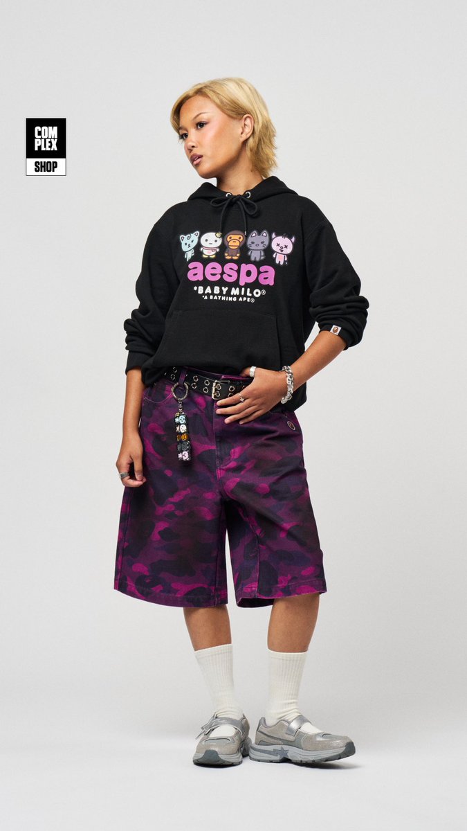 complex_shop's tweet photo. Introducing BAPE® x aespa. Get ready, get cæmoed up!

Available August 1 9 AM PST / 12 PM EST on https://t.co/gmUUjh5iEN.

#BAPExaespa #ABATHINGAPE #BAPE #BABYMILO #aespa @ComplexMusic @ComplexStyle @BAPEOFFICIAL @aespa_official https://t.co/AcayBnXVN5
