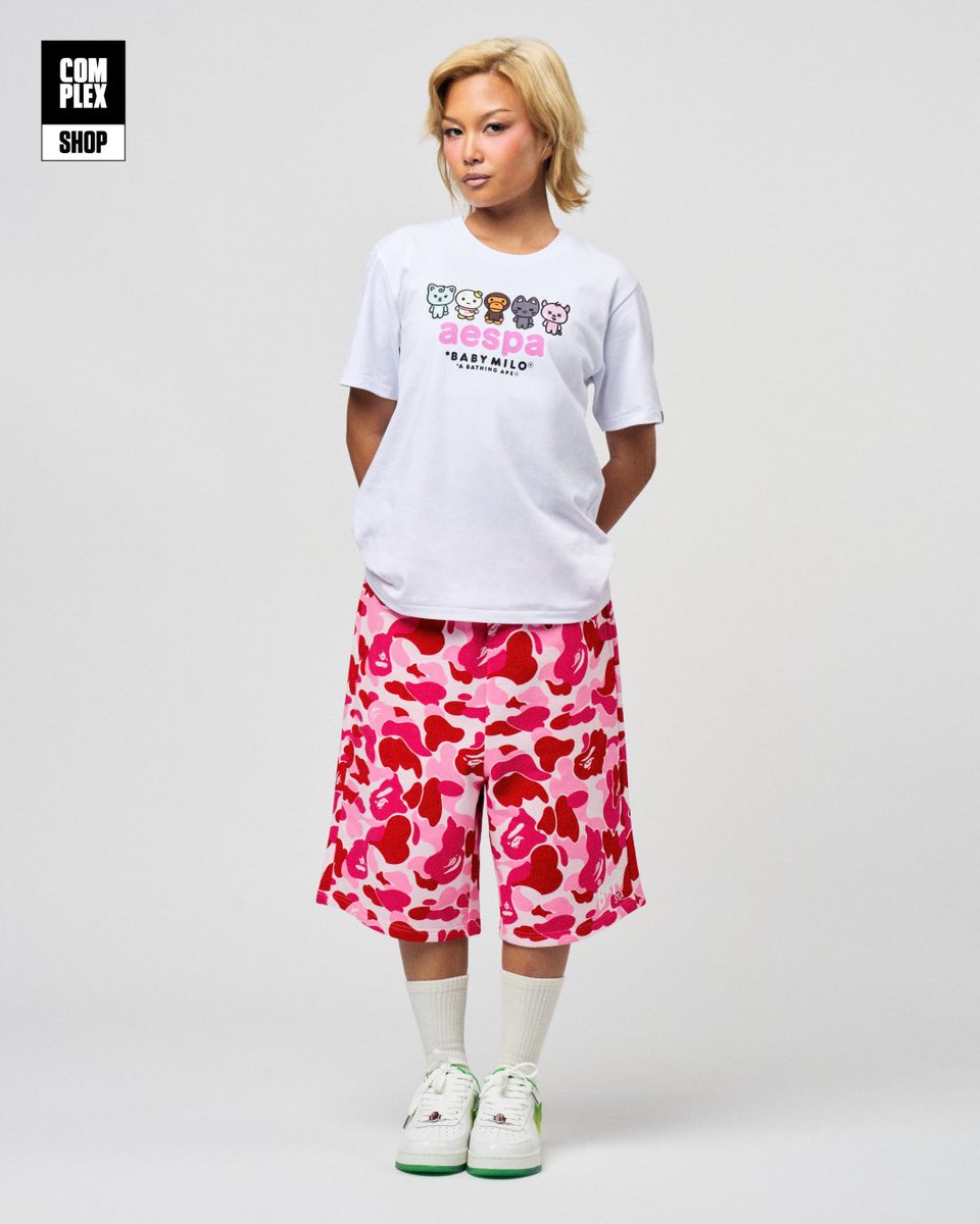 complex_shop's tweet photo. Introducing BAPE® x aespa. Get ready, get cæmoed up!

Available August 1 9 AM PST / 12 PM EST on https://t.co/gmUUjh5iEN.

#BAPExaespa #ABATHINGAPE #BAPE #BABYMILO #aespa @ComplexMusic @ComplexStyle @BAPEOFFICIAL @aespa_official https://t.co/AcayBnXVN5
