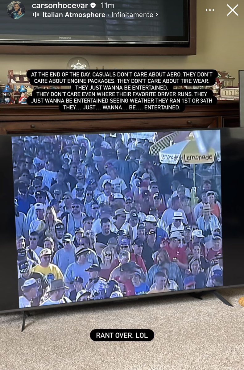 ChampagneRacin's tweet photo. Carson Hocevar NASCAR rant on his Instagram story. I agree with him, he simply wants the best for the sport https://t.co/asjVoxTbDi