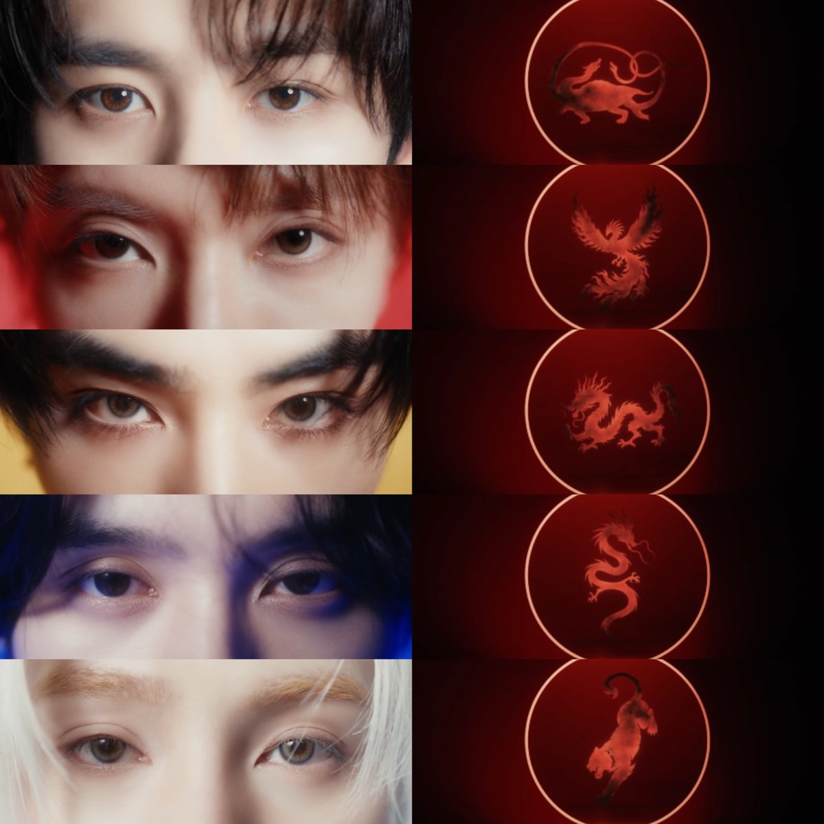 smoldejuns's tweet photo. #WayV VISION WINGS MOOD SAMPLER

#KUN - 玄武 (Black Tortoise)
#TEN - 朱雀 (Scarlet Bird)
#XIAOJUN - 黄龙 (Yellow Dragon)
#HENDERY - 青龙  (Green Dragon)
#YANGYANG – 白虎 (White Tiger)

THE PIECES ARE COMING TOGETHER ‼️ https://t.co/xkMt2emLel