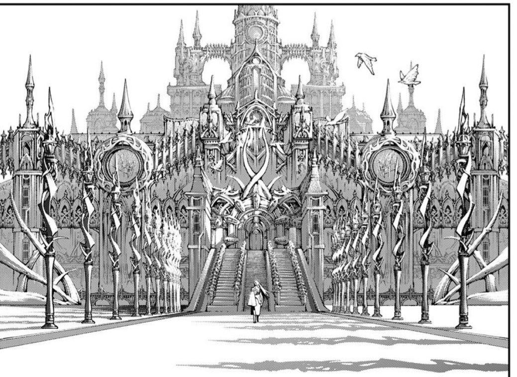 cinnanamii's tweet photo. The symbolism for power in #gachiakuta is so interesting, on a visual scale it’s so obvious that the churches in the sphere and hell guard are like the main operating justice force for their own respective places, but I feel like it’s a bit more than that. (mini🧵) #gachiakuta172 https://t.co/T2MsmffLxT