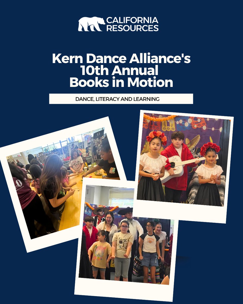 CAResourcesCorp's tweet photo. California Resources Corporation was pleased to support Kern Dance Alliance’s 10th annual Books in Motion®: Dance + Literacy program at Kern County Library branches in Taft and Buttonwillow. https://t.co/4dxEcP4idB