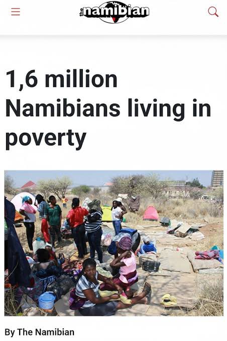 IFindFool_'s tweet photo. In 2020 Namibia population was 3m and 1.6m was in poverty. In 2026 2.3m of black Namibia are still in poverty.  

Indigenous groups, such as the San and OvaHimba, remain particularly vulnerable to forced labor, exploitative cattle herding, and child or arranged marriages.  Should try free your parents from modern slavery.  6% white owned the economy. Banks and corporations. That’s the example of Failed and conquered tribes of Southern regions.