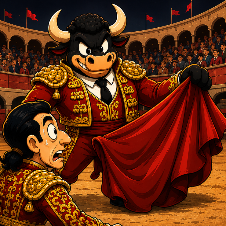 Matabullsol's tweet photo. Welcome to the Matabull arena! 🐂

The roles have changed: now the bull controls the matador and makes the rules.
$MTBL is for those who don’t follow the market -they pull its strings.

The arena is open. The show begins. 🔥
@solana @Pumpfun 
#solana #web3 #crypto #pump #axiom https://t.co/fWeOZdmKMq