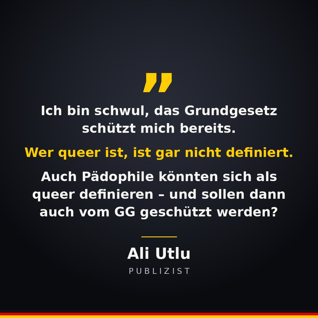 AliCologne's tweet photo. Nein zur Grundgesetzänderung, nein zu "queer" im GG. 

Wir alle werden schon vom GG. geschützt, niemand ist gleicher! https://t.co/WyAnN3WtWi