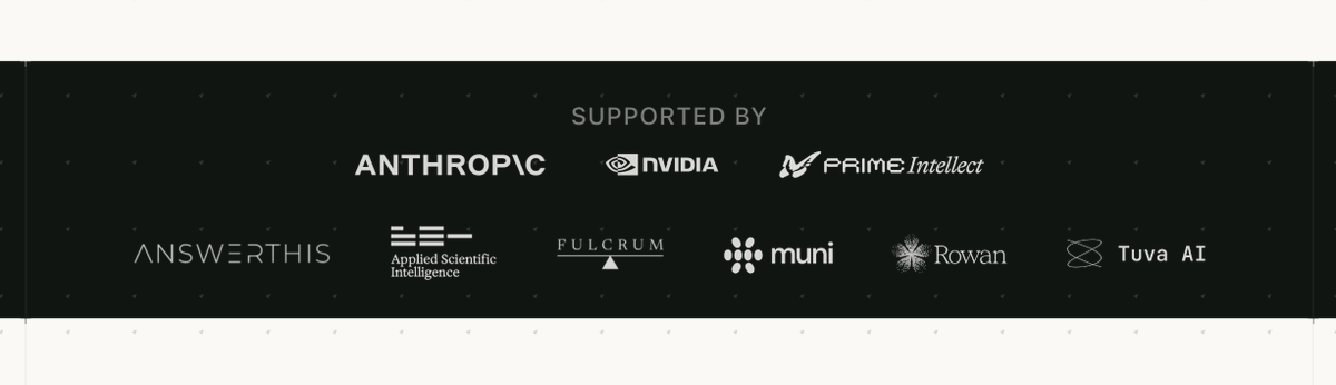 ReactorfieldAI's tweet photo. Thank you to our partners who make this possible

@AnthropicAI
@nvidia
@PrimeIntellect
@answerthisio
@AppliedSciAI
@muni_bio
@RowanSci
@TuvaAI https://t.co/f7WXPamJ83
