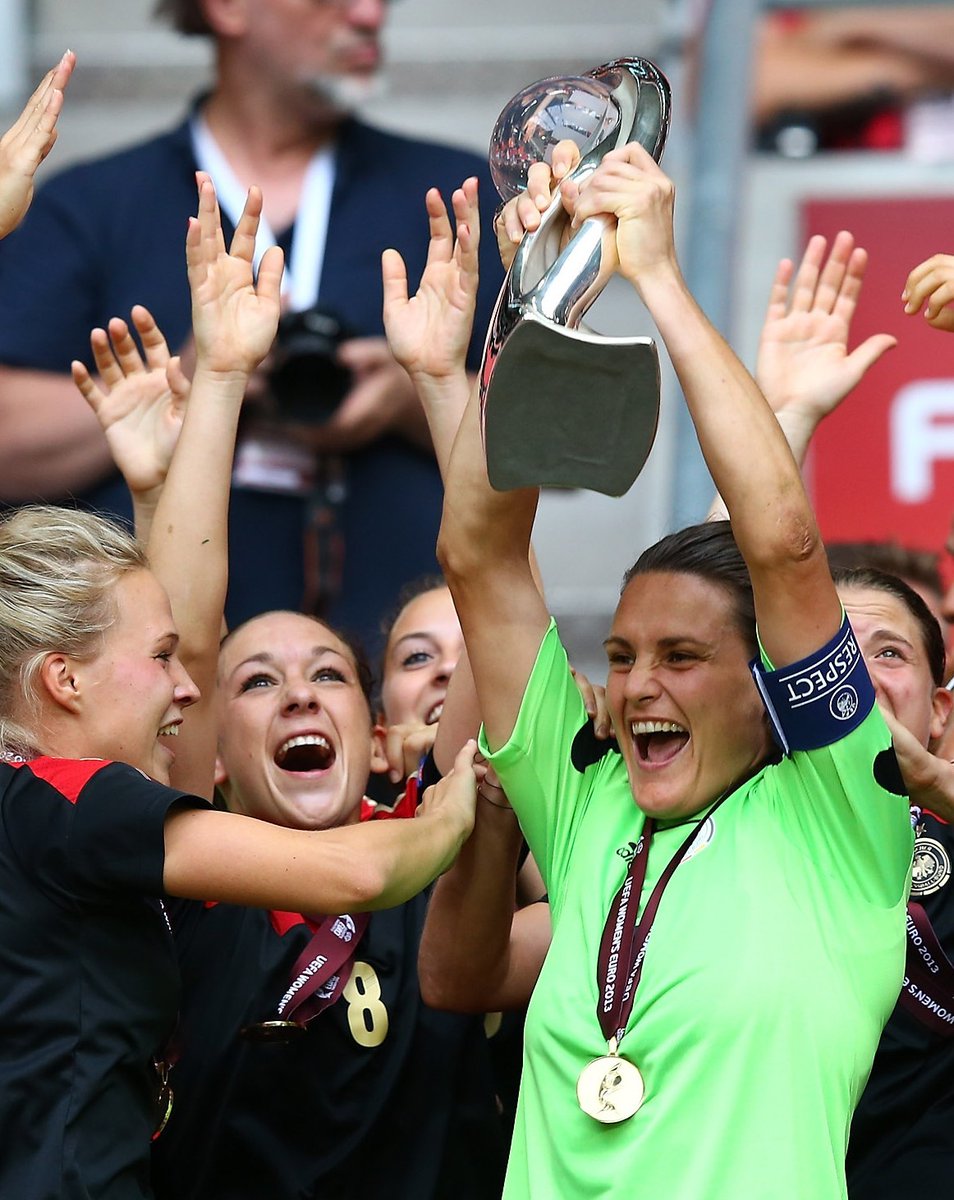 WEURO's tweet photo. 🇩🇪⏪ #OTD in 2013, Nadine Angerer saved TWO penalties as Germany won a sixth straight WEURO title 🏆

#WEURO2013 https://t.co/GgbIdhseNq