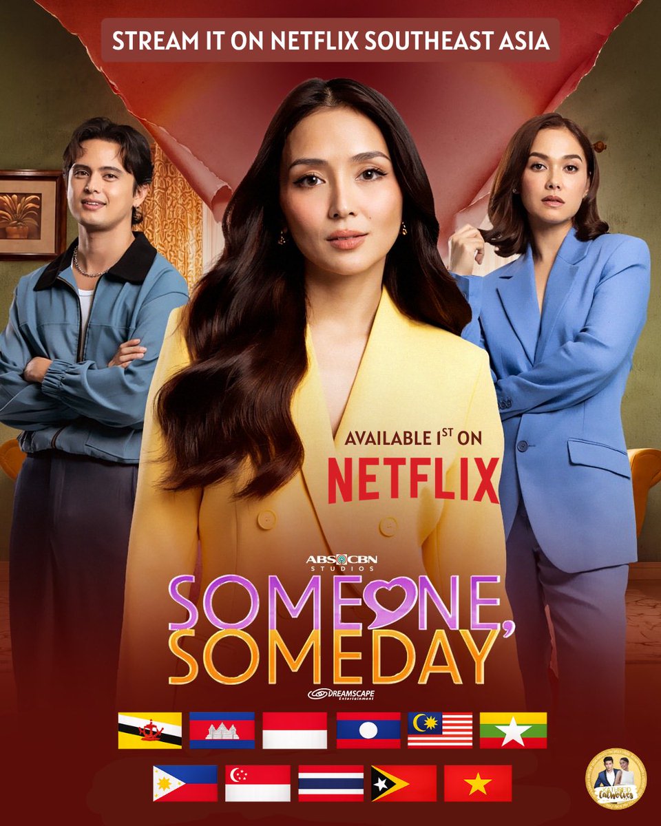 KRCWOfficial's tweet photo. “Someone, Someday” the romantic thriller starring Kathryn Bernardo, James Reid & Maja Salvador is now available on Netflix Southeast Asia! 💛

Episode 5 is coming out tonight at 8:40 pm & you don’t want to miss it! Find out why it’s the Top 1 show in the Philippines today. 😍

#KathrynBernardo #JamesReid #KathReid #SomeoneSomeday
