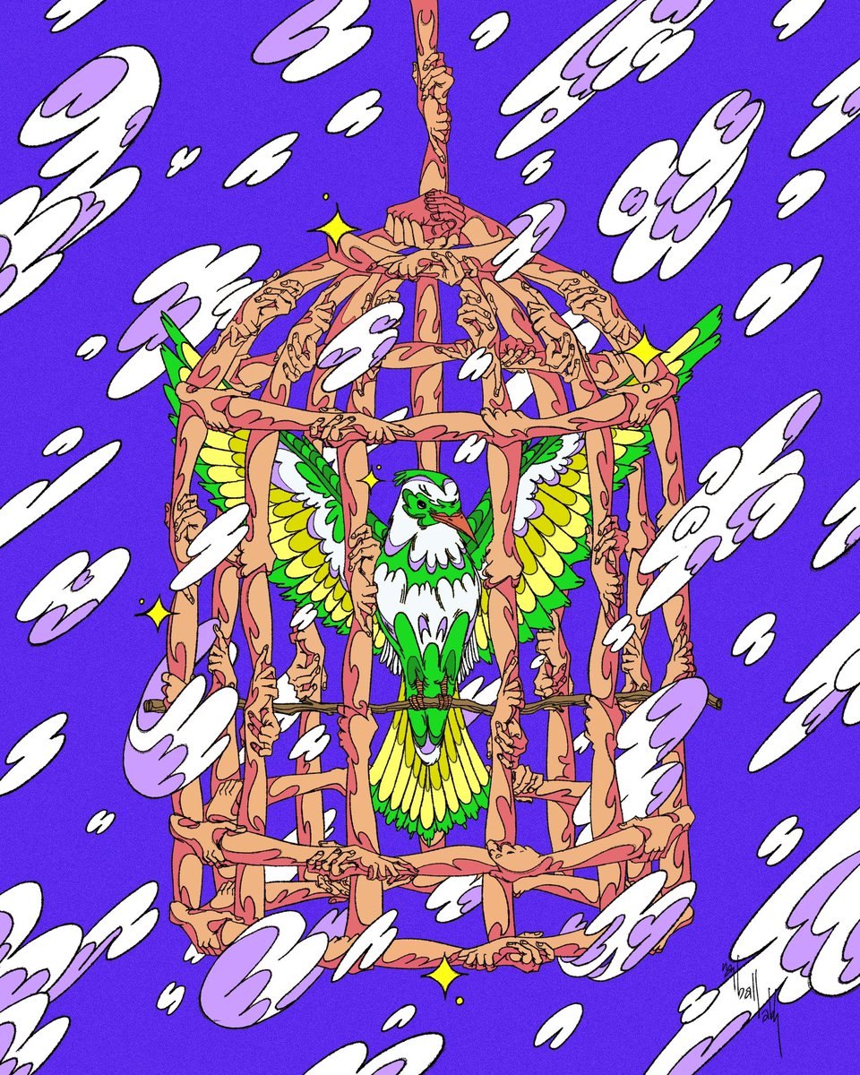 rajballabhh's tweet photo. The paradox of love. You want her to sing but only for you.

#illustration #graphicdesign #conceptualart https://t.co/HYEc3TBzMX
