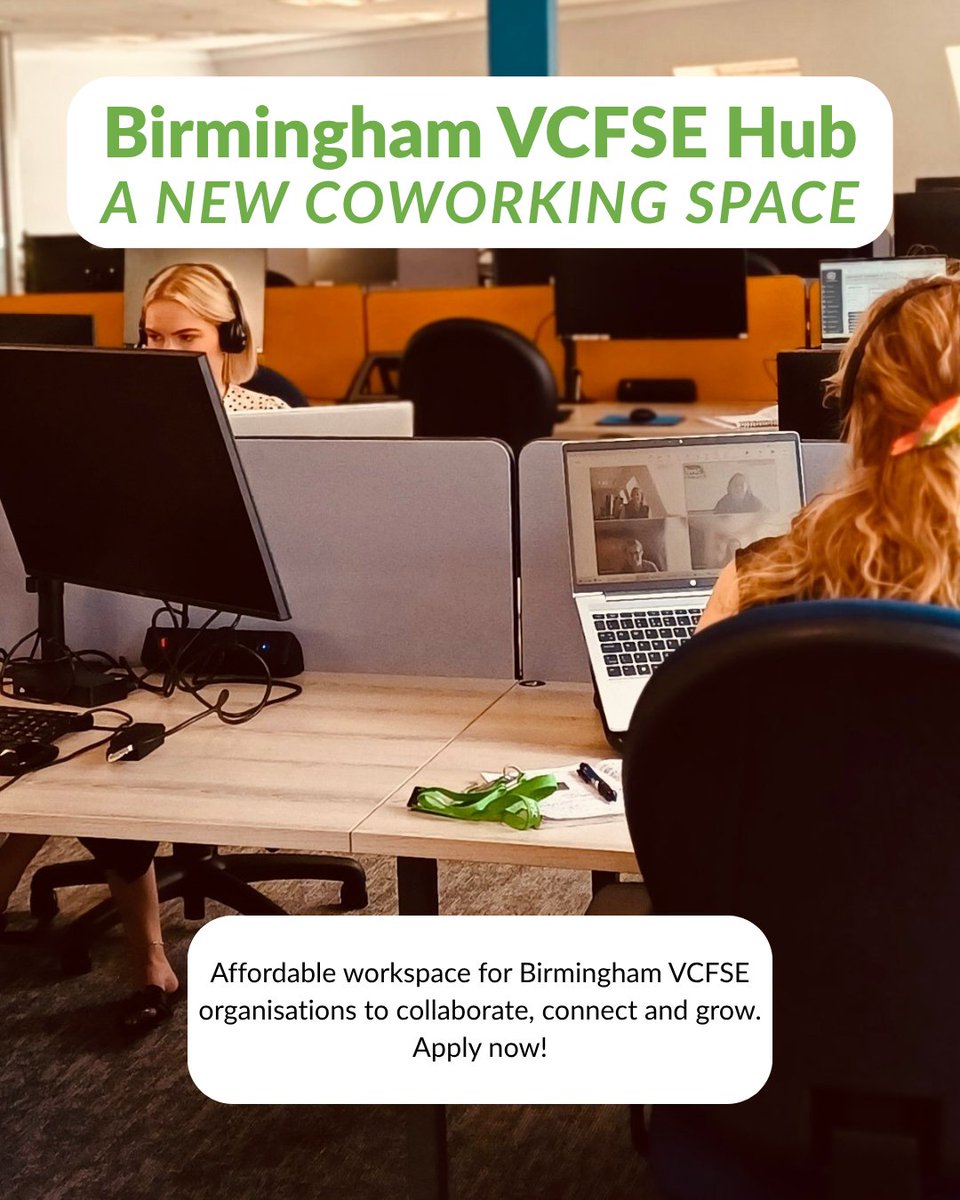 BVSC's tweet photo. 📣 New coworking space for Birmingham VCFSE groups in central Birmingham!

Discover affordable #CoworkingHub in #Birmingham for #VCFSE organisations. Hot desks, meeting rooms &amp; collaborative areas. Opening offer of £6/day. Apply now!

https://t.co/MSHxnEwXbS https://t.co/ZR5oI1AkY9