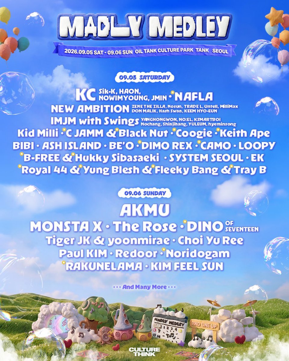 dimorexclub's tweet photo. Dimo Rex is part of the official line up of Madly Medley festival on September 5, 2026 at Oil Tank Culture Park.
#디모렉스 #DIMOREX @_DIMOREX https://t.co/LztPWlHau5