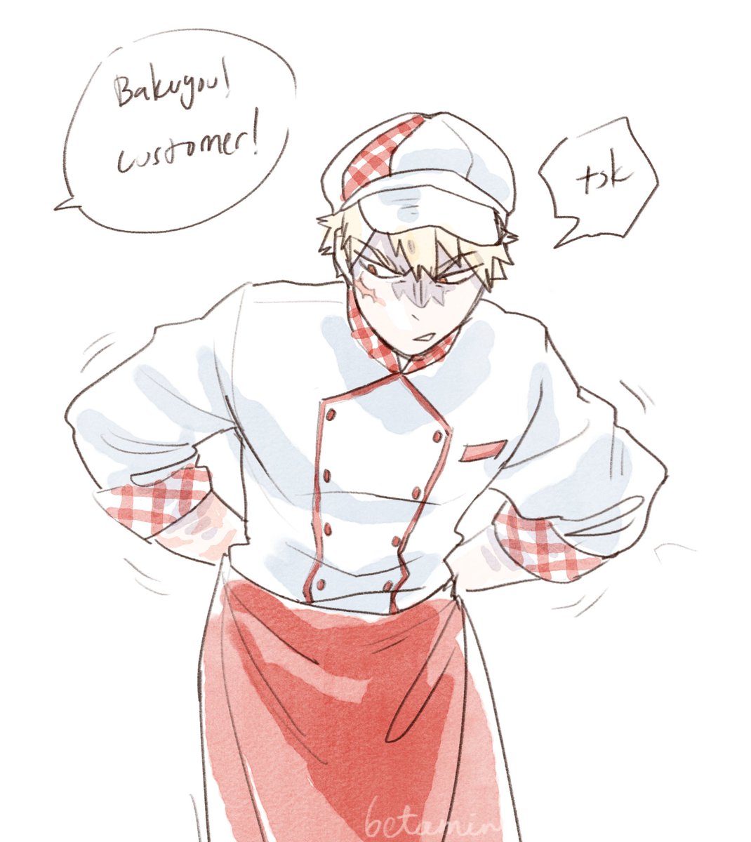 vitaminpoo's tweet photo. sell those crêpes bakugou💥 https://t.co/tR4Q7I2SCy
