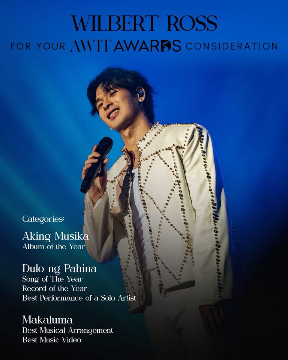 wilbertrosss's tweet photo. from this... to this... wilbert ross @itswilbertross  for awit awards @AwitAwards consideration 

AKING MUSIKA 
- album of the year

DULO NG PAHINA
- song of the year
- record of the year
- best performance of a solo artist

MAKALUMA
- best musical arrangement
- best music video https://t.co/qvdi5Go8P5