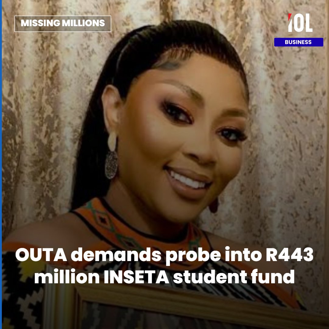 IOL's tweet photo. OUTA calls for urgent probe into R443 million INSETA student fund, raising red flags over accountability, governance and missing funds, as pressure mounts on authorities to investigate alleged financial mismanagement.
Read on: https://t.co/mlwnSbuyOS
#OUTA #INSETA #R443Million #StudentFund #CorruptionWatch