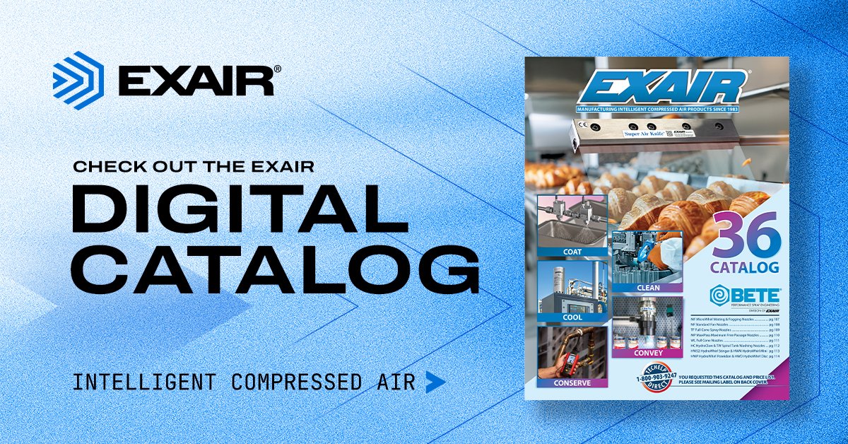 EXAIR_JS's tweet photo. The @EXAIR Digital Catalog offers an interactive experience for easy browsing and added accessibility. You can now search and click products, print and download pages or sections, watch videos, and more.

Try out the digital catalog here: https://t.co/J2P1rmxMi9 https://t.co/BbXtL2vV9k