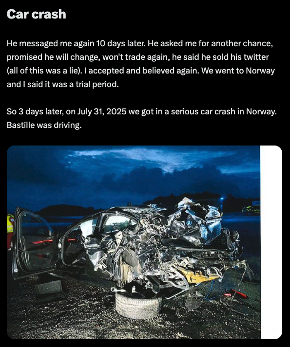 spacexbt's tweet photo. glad nobody died, but keep in mind that fate/god will come after somebody sooner or later

bundling is just another way of scamming.. you can read between the lines how much money they sucked out

+ too much money at young age will shatter your worldview. whole CT is just about who makes the most $

i've been in vcs with onchain goats who are 8figs deep yet have a miserable life

you're just a man
hit the gym
find god/smth above you