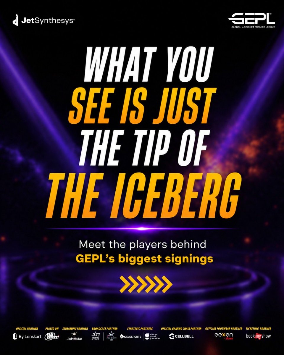 gepl_official's tweet photo. What you see on the board is just the tip of the iceberg. Slide through to unmask the players behind the biggest checks of Season 3! 📈

#GEPL #Season3 #EsportsLeague #eCricket #RealCricket

[Viral, Trending, Auction, Esports India, Real Cricket, For You, Explore Page] https://t.co/BMM97qAIVA