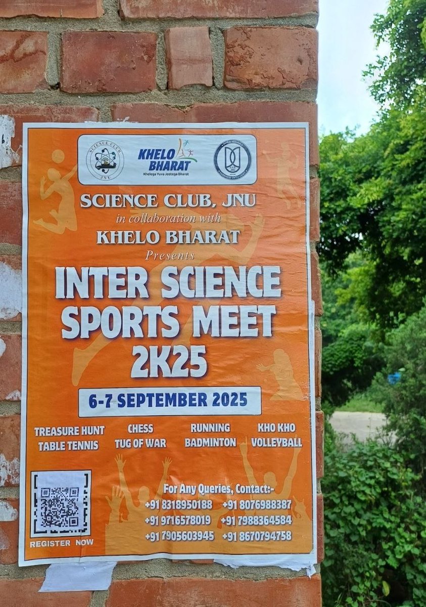 IBDCanGenLab's tweet photo. The Science Club @JNU_official_50 organized Inter-Science Sports Meet from 6th-7th Sep, 2025. Games included were Chess, Table Tennis, Badminton, Running, Volleyball, etc. @ArpanM_1101 from our lab came 1st Runners-up🥈 in Table Tennis🏓. https://t.co/TgUyDN9vPF