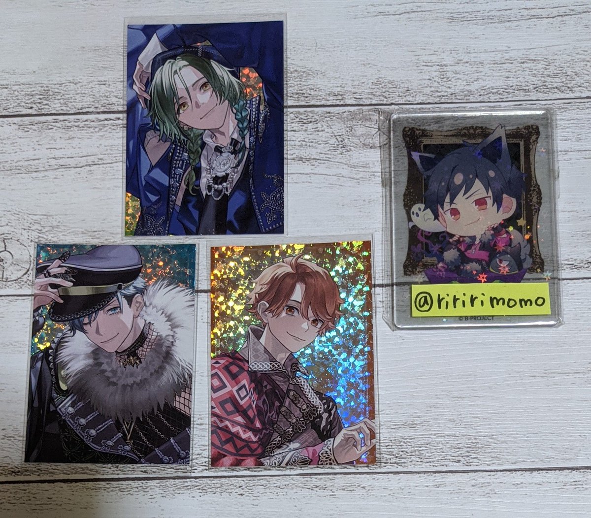 riririmomo's tweet photo. 【交換】Bプロ B-PROJECT ホログラムカード

譲) *王茶利·愛染·*不動

求) 金城·*唯月1(友人分)

❥*⇔*の交換
❥郵送でのお取引

よろしくお願いします https://t.co/Kjmv18Dbxg