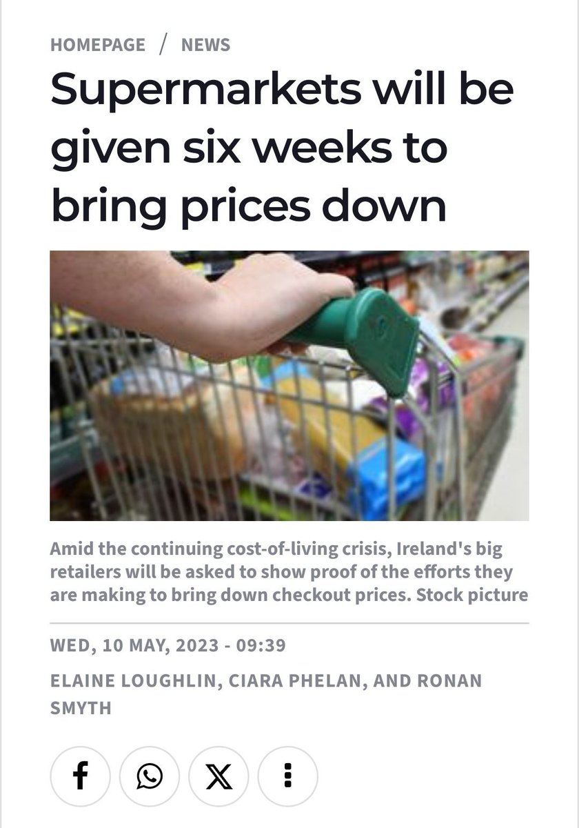 caulmick's tweet photo. Remembering in 2023 when @nealerichmond gave supermarkets six weeks to bring down prices and they ignored him because they knew they'd face no consequences.  

#CostofLivingCrisis https://t.co/GS3vWpOcae