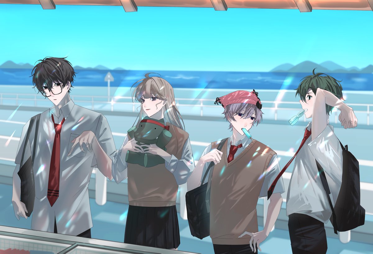 tsuyoi_wotaku_'s tweet photo. ご依頼にて、ジャンパ自陣のイラストを描かせて頂きました☀️🌊⚙️

久しぶりに1枚絵描けて楽しかったです❣️ありがとうございました🎶 https://t.co/akW6n1zymW