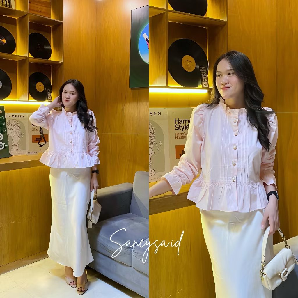 fillwithbliss's tweet photo. Jangan langsung lompat ke warna jreng, mulai aja dulu dari blouse warna-warna soft yang gampang di-match sama celana netral. Langkah awal lepas dari zona monokrom: coba pakaikan blouse pastel lucu ini. Dijamin gak bakal kagok. 
🛒 https://t.co/Qh4APb8qSK https://t.co/oMQoWkC632