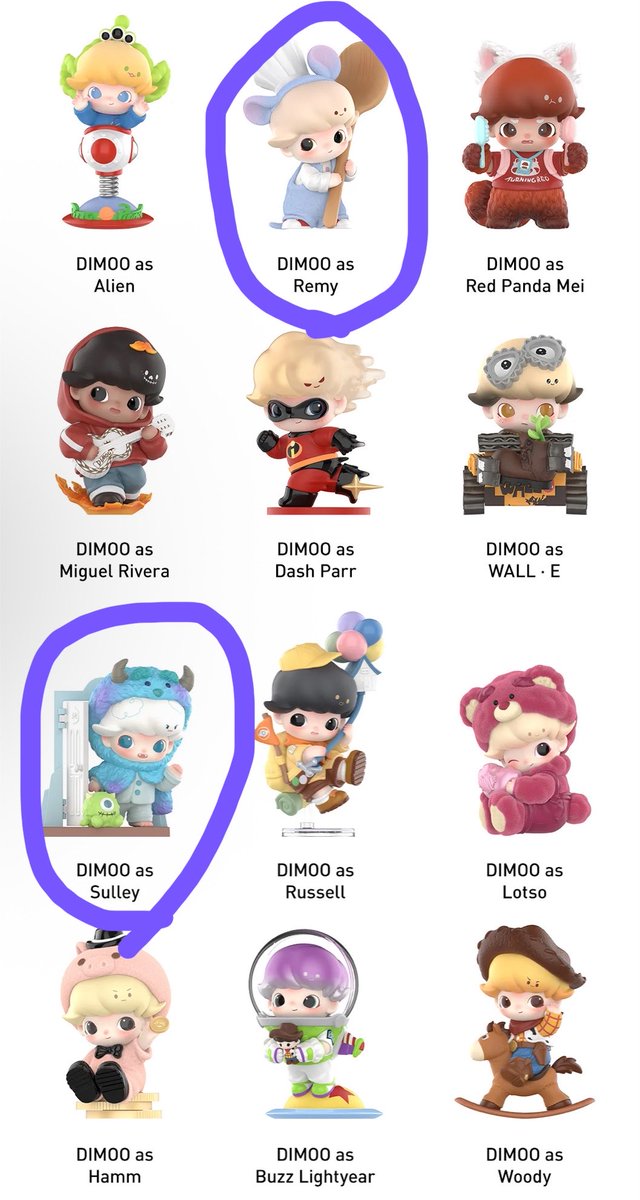 Kr_840's tweet photo. POP MART ポップマート DIMOO WORLD×PIXAR シリーズ 交換
譲)画像1枚目参照

求)画像2枚目参照

郵送での交換希望です。
お気軽にお声掛けください！ https://t.co/9Nbu0etsph
