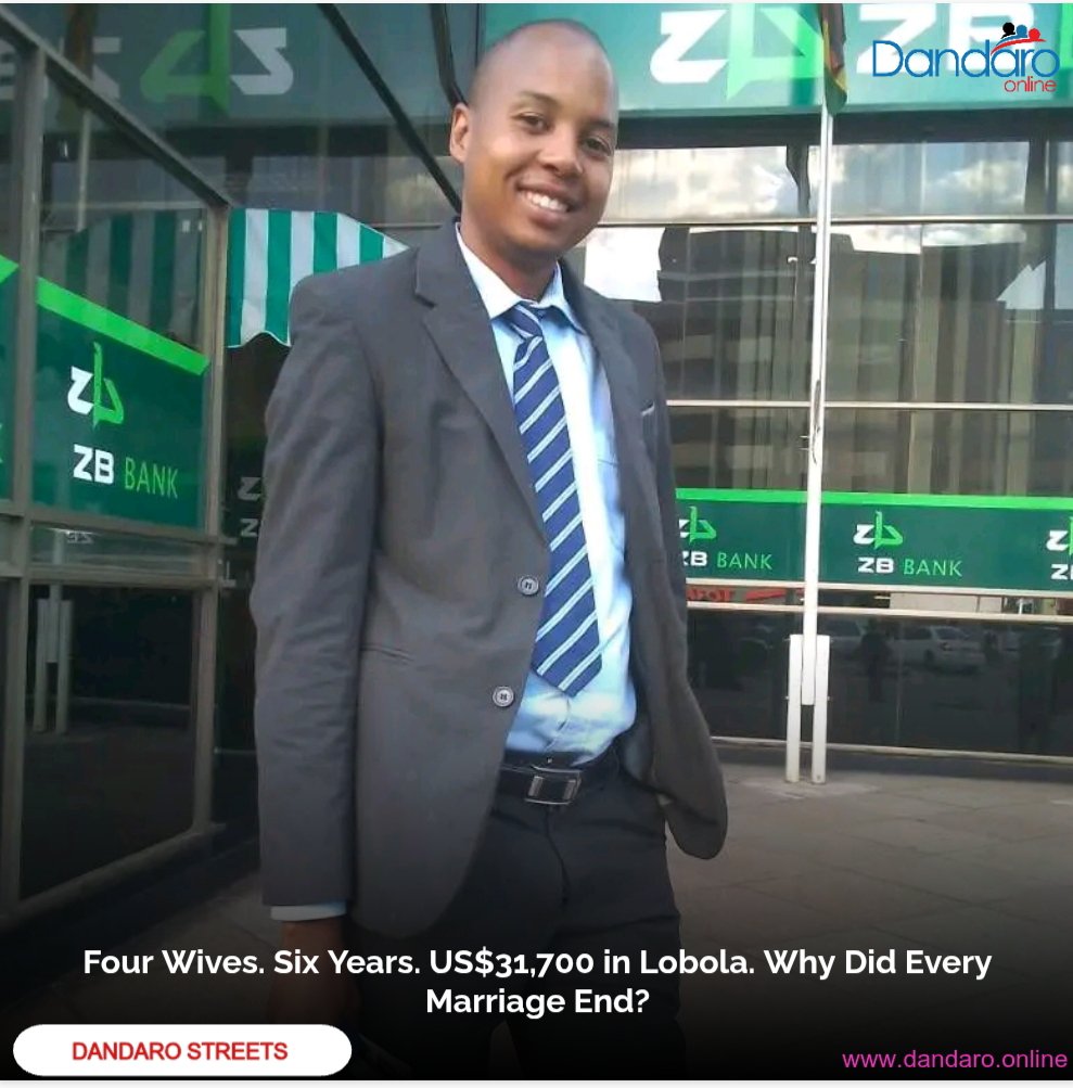 DandaroOnline's tweet photo. #dandarostreets Blessing Togarepi says he spent US$31,700 on lobola across four marriages between 2020 and 2026, but every relationship ended in separation. His longest marriage lasted just 14 days, while another collapsed before he had even spent a single night with his bride.

Marriage 1 (2020): Togarepi paid US$9,200 in lobola to marry Anita Nyoni. He claims the marriage lasted less than a week after she allegedly left their home following disputes, with both families later trading accusations.

Marriage 2 (2021): He paid US$18,000 in lobola to marry Natasha Chamisa. Despite holding a lavish wedding and having a son together, the marriage lasted just 14 days before the couple separated.

Marriage 3: Togarepi paid US$1,000 in lobola to marry Providence Kufakwenyika, but says the marriage broke down after only five days.

Marriage 4 (2026): He paid US$3,500 in lobola to marry Aisha Chihota, but says she never moved into their matrimonial home and they never spent a night together. The dispute ended up before Chief Mutasa's traditional court, which reportedly ordered that the lobola be refunded.

Follow Our WhatsApp Channel:
https://t.co/cYTwWjSLzD