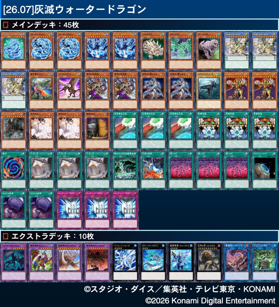 karaageshuma1's tweet photo. #遊戯王ニューロン
https://t.co/PRpjsaoFXW
今日触ったやつ③
オブシディム下でウォータードラゴンにデバフさせよう のやつ 相剣龍がなんかいい感じに噛み合うのが面白かったです
なおまだ転生紋(𝓡𝔂𝓾𝓰𝓮 𝓦𝓪𝓻 𝓩𝓸𝓷𝓮)からクラスターまでは(納得いくルートでは)行けてないです https://t.co/6hOl8L8ERQ