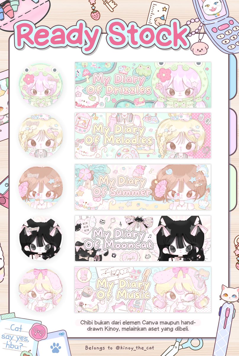 kinoy_the_cat's tweet photo. Help RT yaa, maacii 💗

 🍰 Kinoy ada 5 Bundle Pricelist &amp; Layout Chibi yg dijuwal ekslusif untuk 1 orang aja per-desainnya 🐈 —  Bisa dijemput skarang seharga ✨60rb✨ di DM/WA 🫶🏻

💸 Satuan : Layout 35k - Pricelist 42k
Scroll for details!

#bealanja #RSkinoy edit pl ready stock https://t.co/zXVStQMXGc