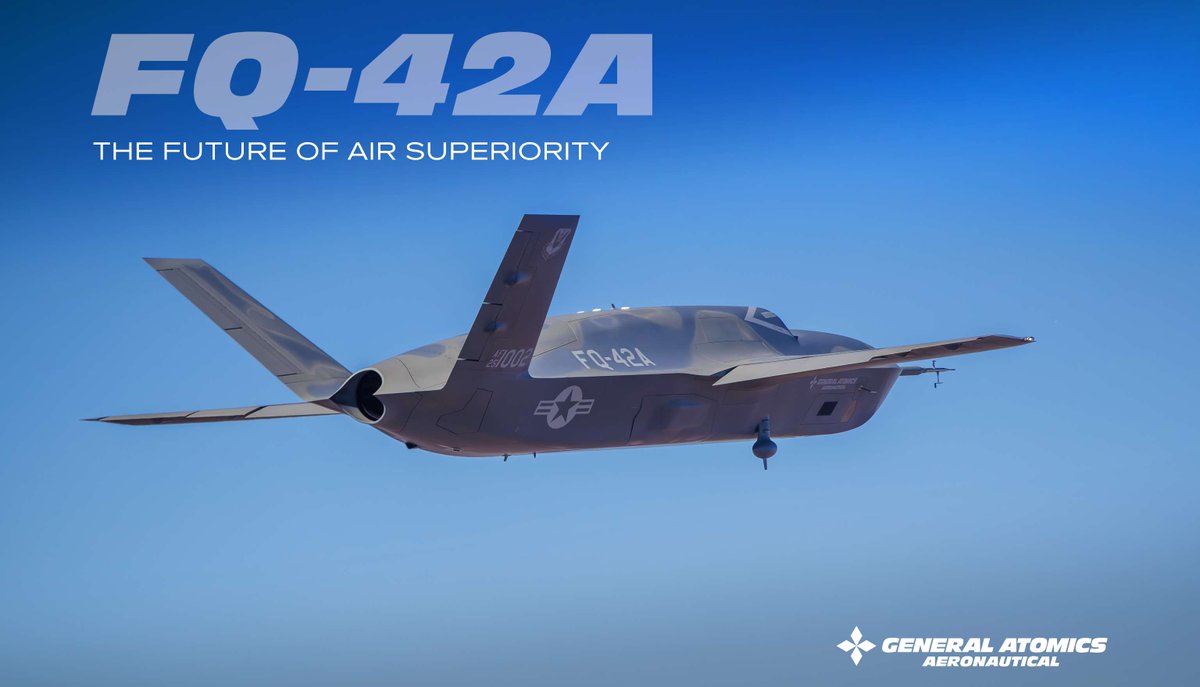 GenAtomics_ASI's tweet photo. Full-scale #manufacturing of FQ-42A Collaborative Combat Aircraft is underway. The semi-autonomous fighter will deliver uncrewed #airpower for the U.S. Air Force.

More on #FQ42A CCA: https://t.co/4im1OcMRKz https://t.co/UaaAK6uWp9