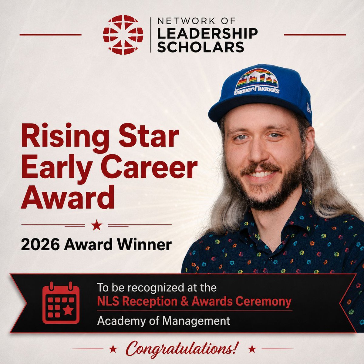 NetworkLS's tweet photo. Please join us in congratulating Andrew Hanna, recipient of the 2026 Rising Star Early Career Award from the Network of Leadership Scholars.

Andrew will be recognized at the NLS Reception &amp; Awards Ceremony during the AOM Annual Meeting.

Congratulations, Andrew! https://t.co/LYrp3lzXi8
