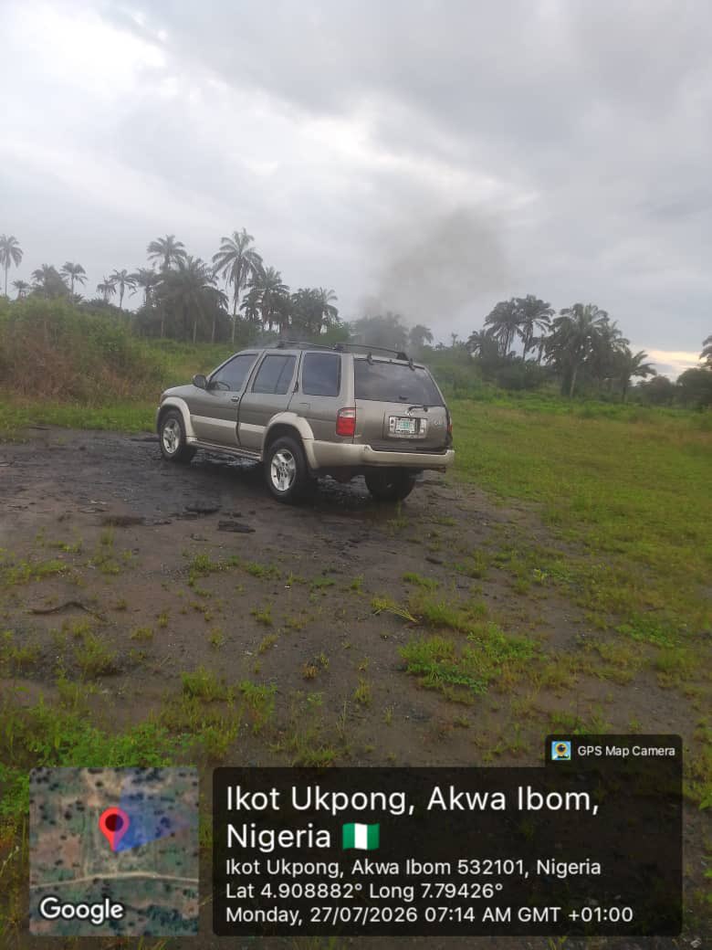 HQNigerianArmy's tweet photo. TROOPS OF 2 BRIGADE INTERCEPT SUSPECTED ILLEGALLY REFINED AGO, RECOVER 1,200 LITRES IN AKWA IBOM

Troops of 2 Brigade Nigerian Army, Sector 4 Operation DELTA SAFE, have intercepted a vehicle conveying suspected illegally refined Automotive Gas Oil (AGO) during a routine Anti-illegal Oil Bunkering patrol along the Onna–Etinan Road in Akwa Ibom State.

The operation, conducted at about 7:30 a.m. on Sunday, 26 July 2026, followed credible surveillance of a suspected oil bunkerer driving an Infiniti Jeep with registration number EPE 937 EY. On sighting the troops, the suspect attempted to flee but was pursued. The subsequently abandoned the vehicle and escaped into the surrounding bush.

A search of the vehicle revealed 40 nylon bags containing approximately 1,200 litres of suspected illegally refined AGO, with an estimated market value of Two Million, Two Hundred and Fifty-Six Thousand Naira (₦2,256,000) Only.

The recovered products and vehicle were secured and handled in line with Operation DELTA SAFE mandate. The operation was successfully concluded without incident.

Photographs of the recovered vehicle and suspected illegally refined AGO are attached.

LAWAL BALA MUHAMMAD
Captain
Acting Assistant Director Army Public Relations
Headquarters 2 Brigade Nigerian Army 
27 Jul 26.