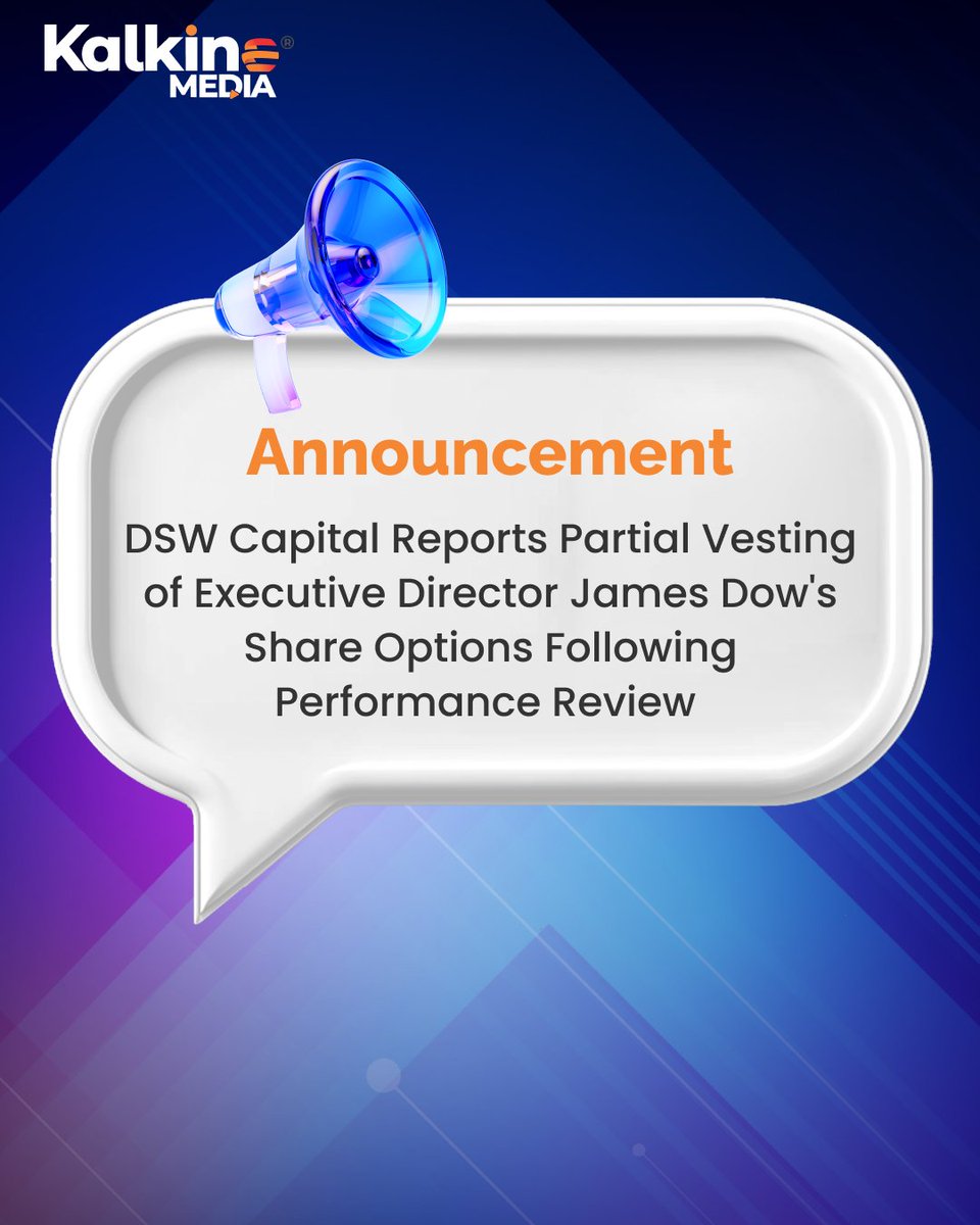 kalkine_uk's tweet photo. DSW Capital plc (AIM: DSW), a mid-market professional services platform and owner of Dow Schofield Watts and DR Solicitors, has announced the partial vesting of a share option award granted to Executive Director James Dow in August 2022.
https://t.co/xsmkcLsF63
#DSW #Kalkine https://t.co/O3BqFoI3Xr