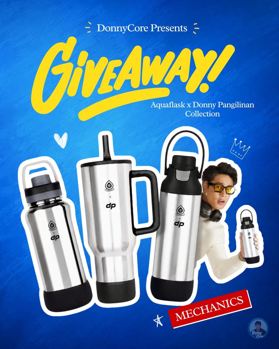DONNYC0RE's tweet photo. GIVEAWAY ALERT 🤩

Win one of Donny’s very own #AquaflaskPH Design by answering the question in the mechanics ❤️

As Donny intends, let’s carry “TIWALA” in every sense with us.

REPLY ON THIS TWEET AND USE THE HTs! 

#DonnyPangilinan
#AquaflaskDPCollection https://t.co/kZsloRDzdU