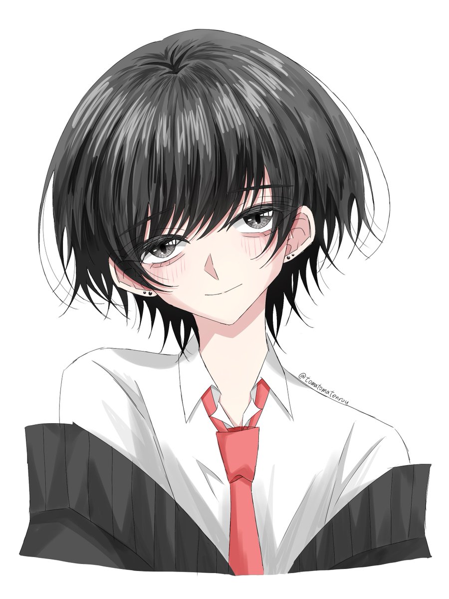 tomatomatenrou's tweet photo. #夏の創作クラスタフォロー祭り
黒髪ウルフカットが大好きすぎる人ですよろしくお願いします！！ https://t.co/i49wgnxWvU