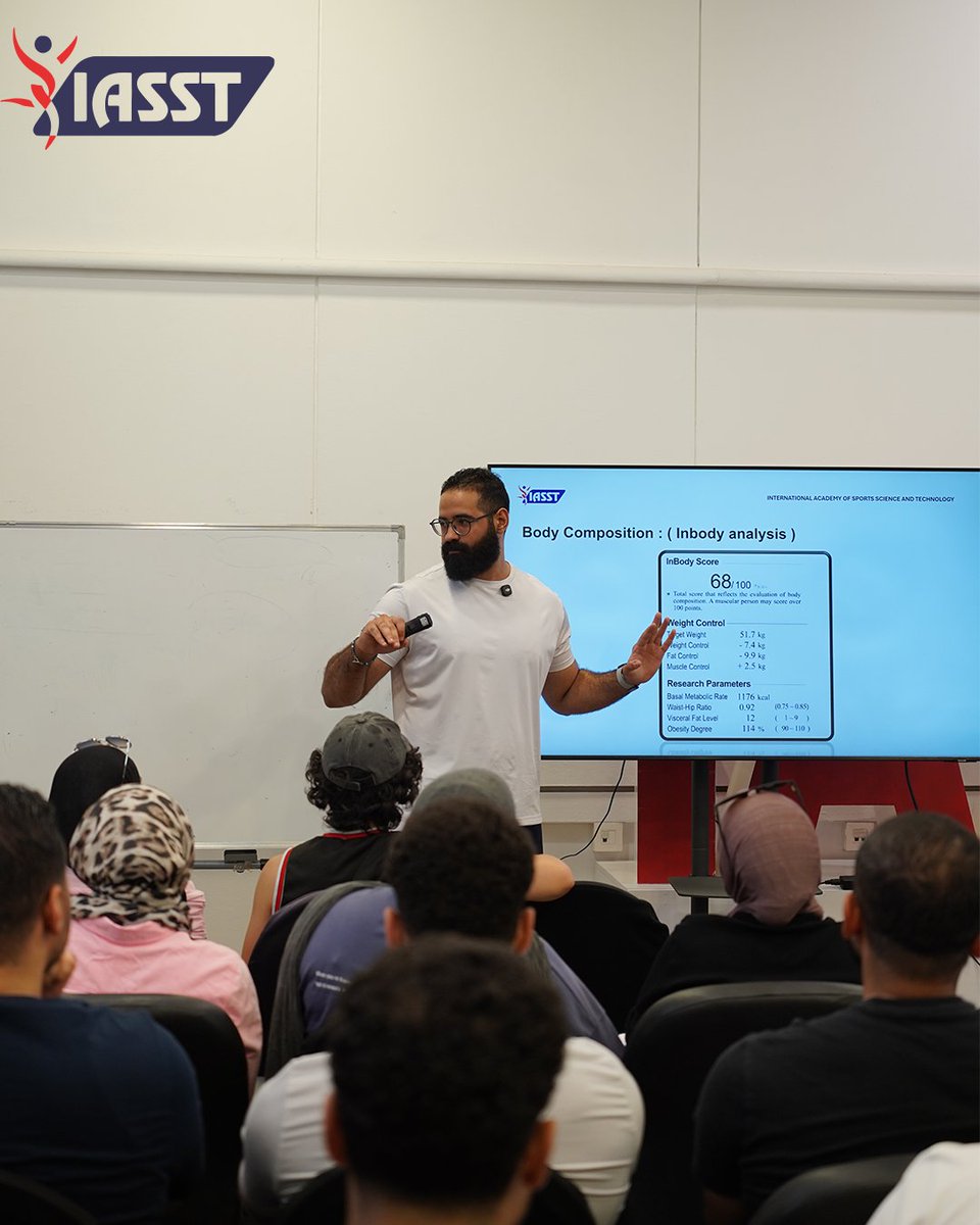 IASSTACADEMY's tweet photo. من محاضرات كابتن ايوب لبرنامج مدرب اللياقة المعتمد

تقدر تحجز مكانك دلوقتي في الراوند الجديد تقام يوم ٧ اغسطس

للحجز والإستفسار يرجى الإتصال على 01553030271
أو إبعتلنا واتساب من خلال الرابط: https://t.co/6bLSmg2nac https://t.co/XnahlJpnq6